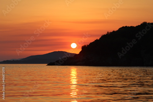 sunset over the sea