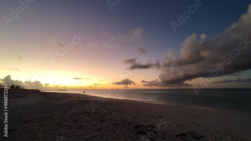 Sunset at Emerald Point, Leeward Beach, Providenciales, Turks and Caicos Islands.
