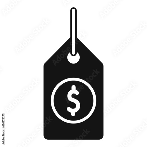 Auction price tag icon simple vector. Sell process