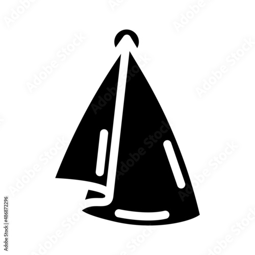 kitchen napkin glyph icon vector. kitchen napkin sign. isolated contour symbol black illustration