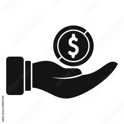 Keep money auction icon simple vector. Business price