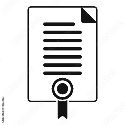 Diploma auction page icon simple vector. Price buy