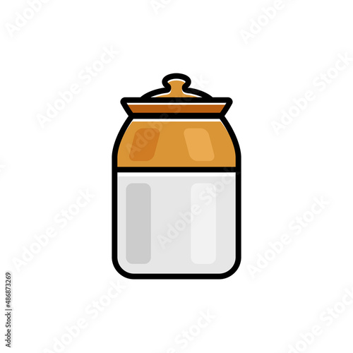 Ceramic pickle jar also known Bharani traditional indian bottle