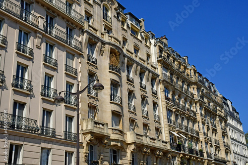 Paris; France - march 31 2019 : the Benjamin Franklin street