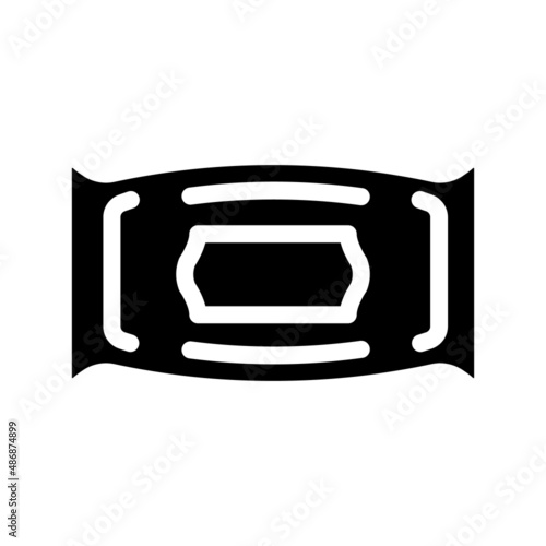 pack of napkins glyph icon vector. pack of napkins sign. isolated contour symbol black illustration