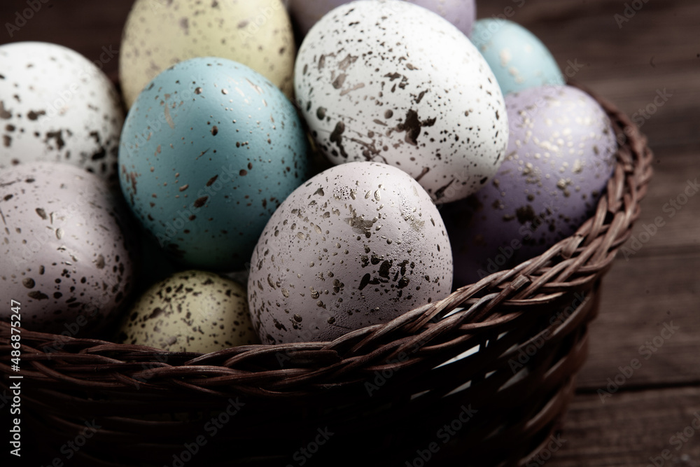 Hand painted pastel colored Easter eggs background. Happy Easter greeting card or invitation. Hand painted pastel colored Easter eggs background. Happy Easter greeting card or invitation.