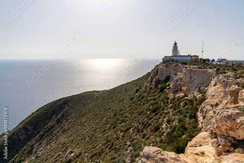 the Mesa de Roldan lighthouse in Cabo de Gata National Park in southern Spain © makasana photo