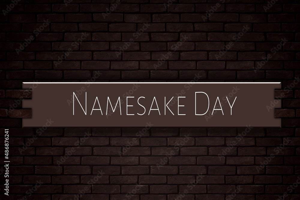 March month, day of March. Namesake Day, on Bricks Background March month, day of March. Namesake Day, on Bricks Background