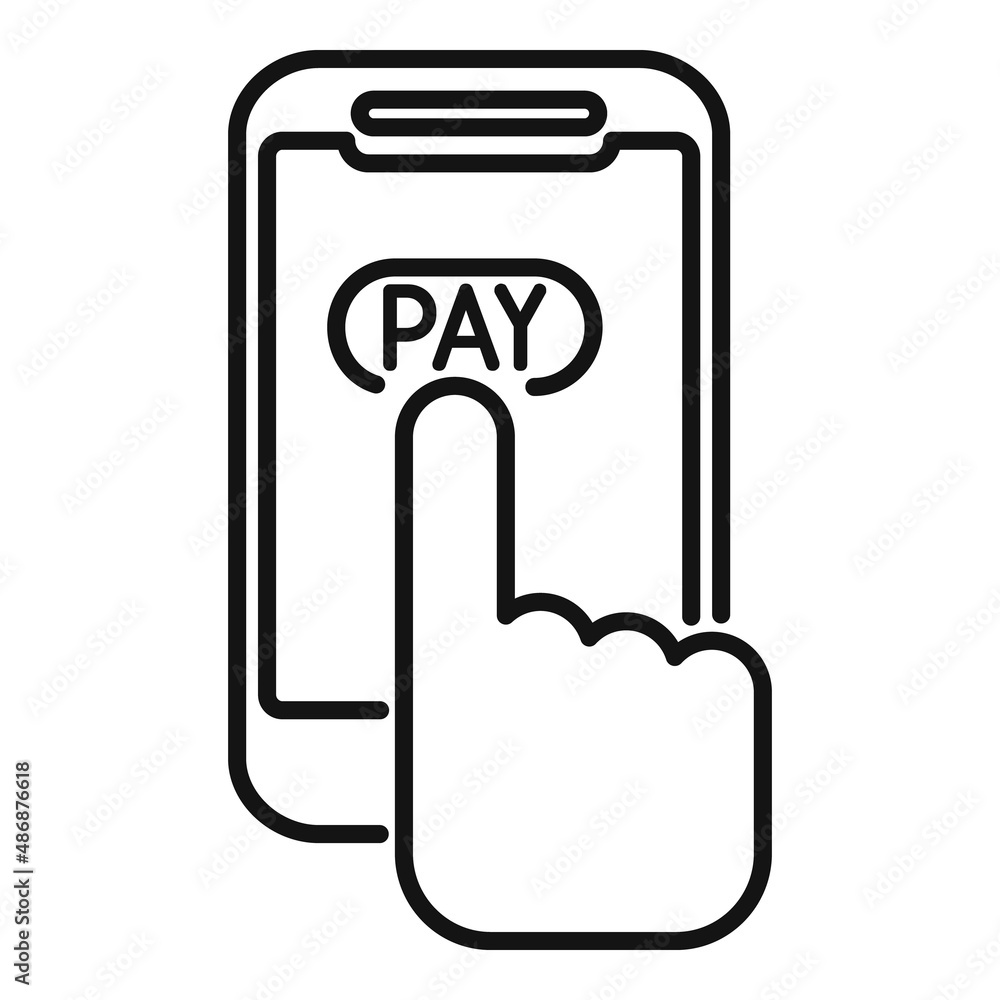 Pay processing icon outline vector. Money payment Pay processing icon outline vector. Money payment