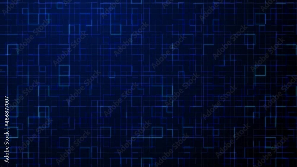 Dark blue tech squares animated motion background. Video graphic design Dark blue tech squares animated motion background. Video graphic design