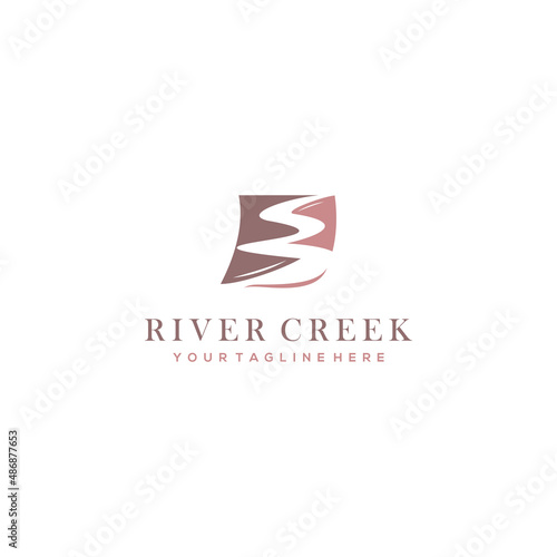 Winding road river creek logo design vector illustration, suitable for your design need, logo, illustration, animation, etc. Free Download Winding road river creek logo design vector illustration, suitable for your design need, logo, illustration, animation, etc. - GFXLoad