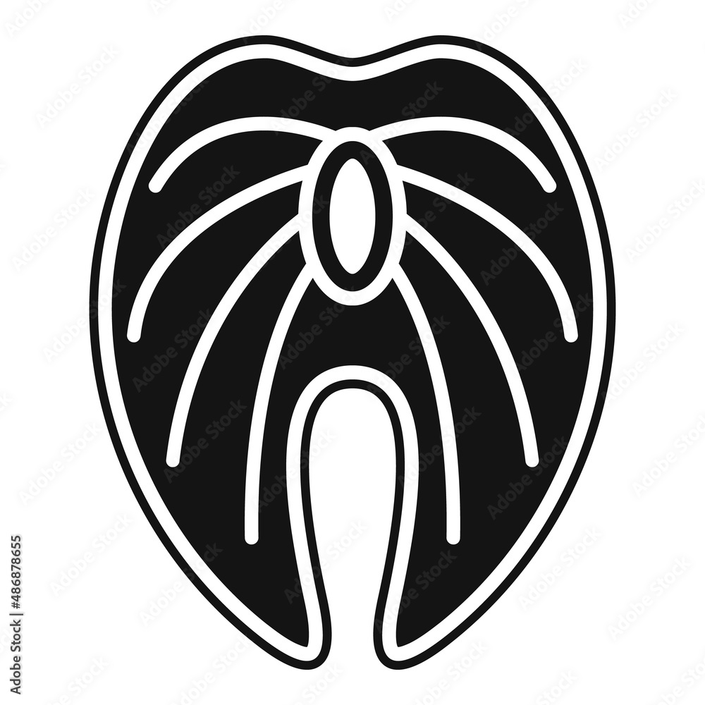 Fototapeta premium Fresh sea fish icon simple vector. Seafood food