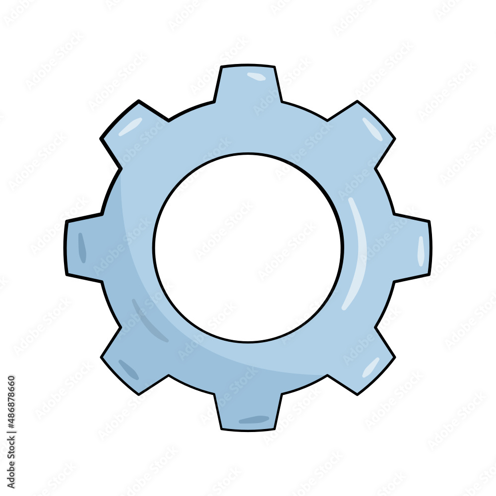 Cogwheel, isolated. Vector. Cartoon Cogwheel, isolated. Vector. Cartoon