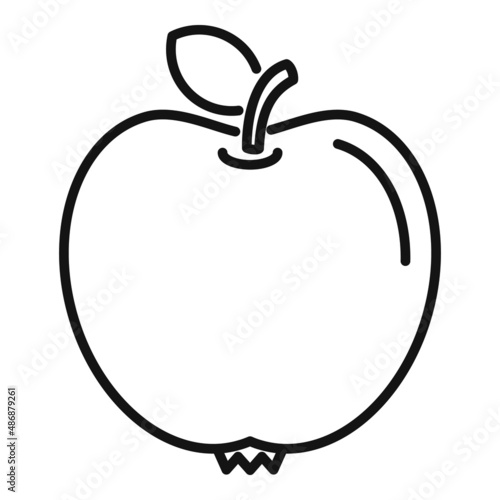 Fresh apple breakfast icon outline vector. Fruit juice