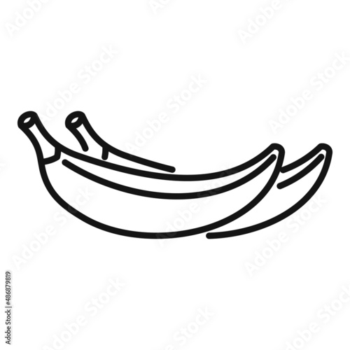Breakfast banana fruit icon outline vector. Healthy food