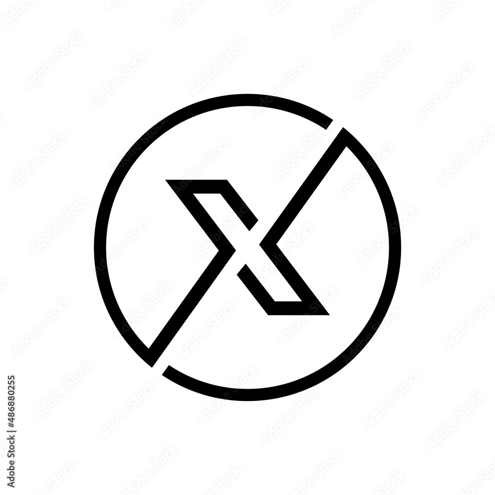 minimalistic abstract circle x design logo
minimalistic abstract circle x design logo