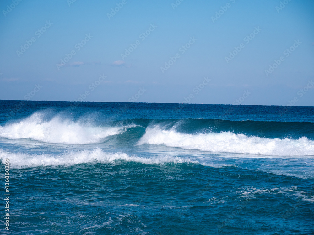 south korea in the east sea waves