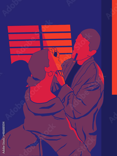 Hugs of lovers 