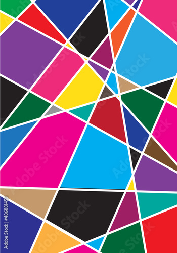Abstract colorful low polygon triangles pattern  background.