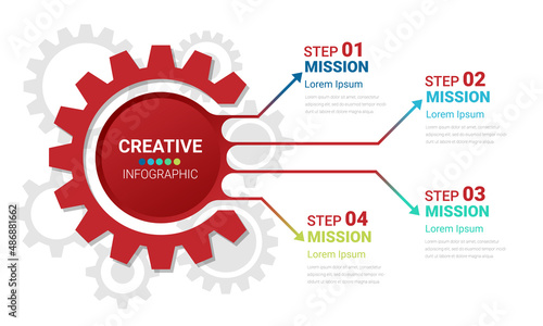 Engineering tech progress business presentation 4 steps.