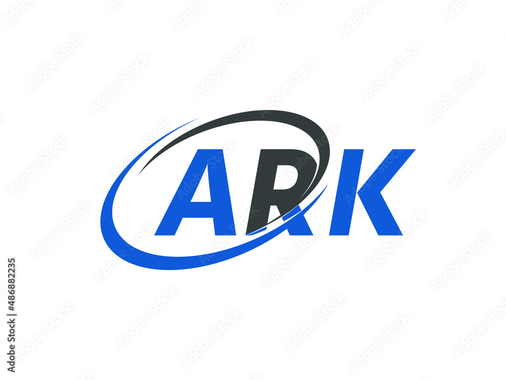 ARK letter creative modern elegant swoosh logo design ARK letter creative modern elegant swoosh logo design