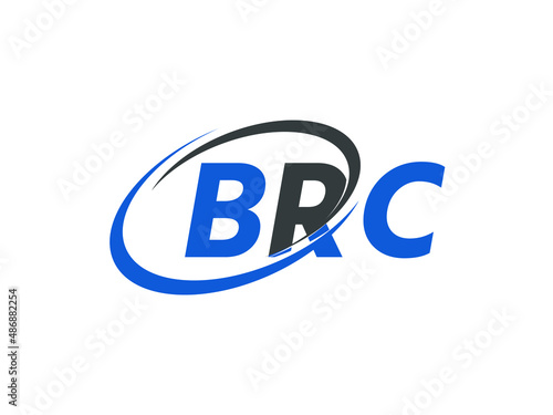 BRC letter creative modern elegant swoosh logo design