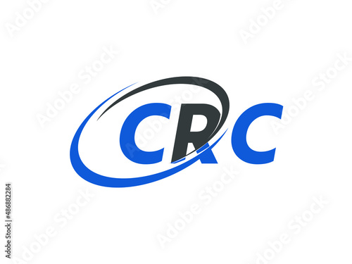 CRC letter creative modern elegant swoosh logo design