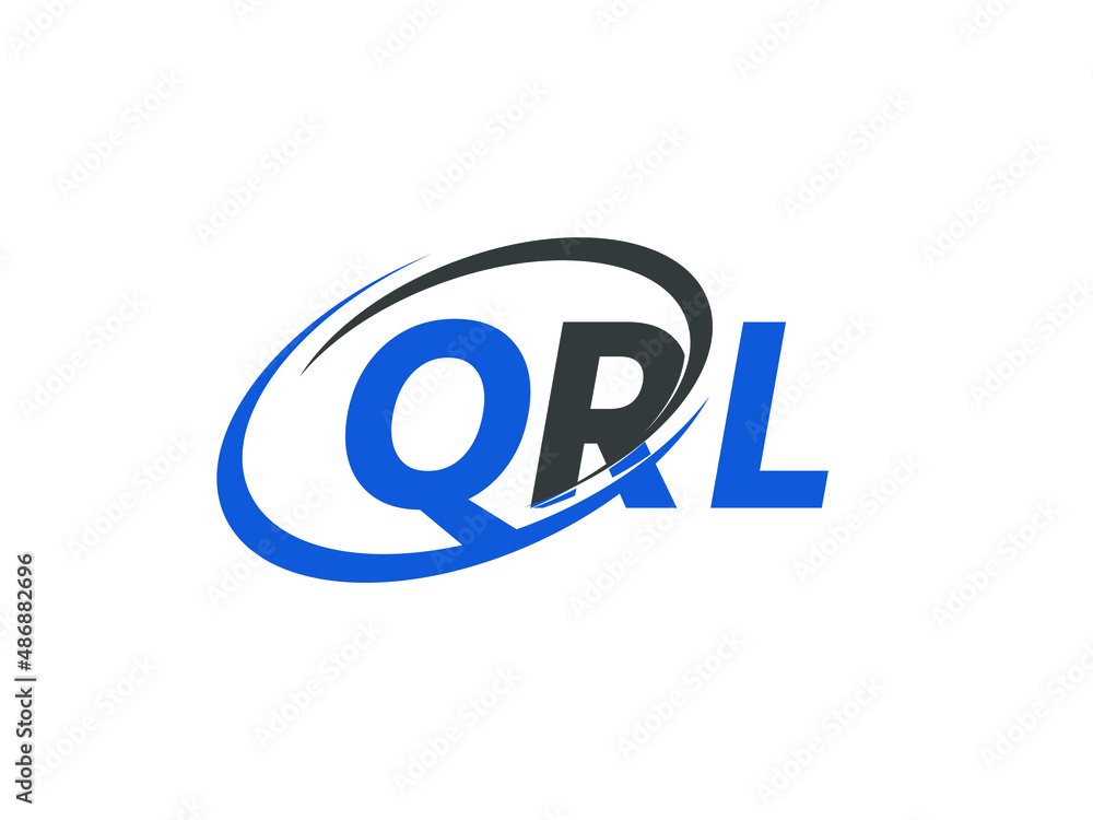 QRL letter creative modern elegant swoosh logo design QRL letter creative modern elegant swoosh logo design