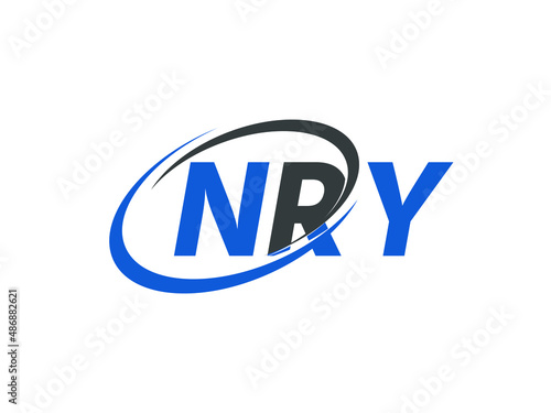 Free Download NRY letter creative modern elegant swoosh logo design - GFXLoad