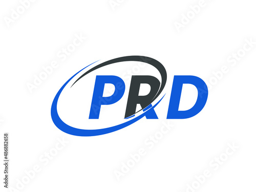 PRD letter creative modern elegant swoosh logo design