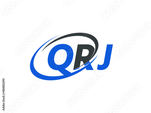 QRJ letter creative modern elegant swoosh logo design