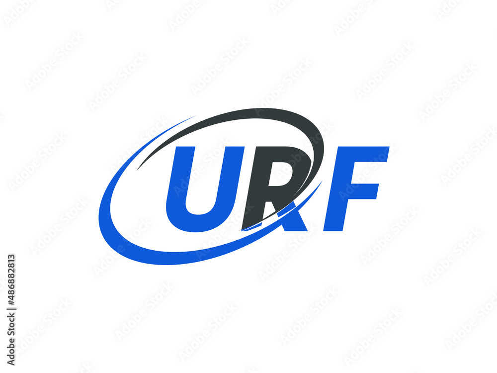 URF letter creative modern elegant swoosh logo design URF letter creative modern elegant swoosh logo design