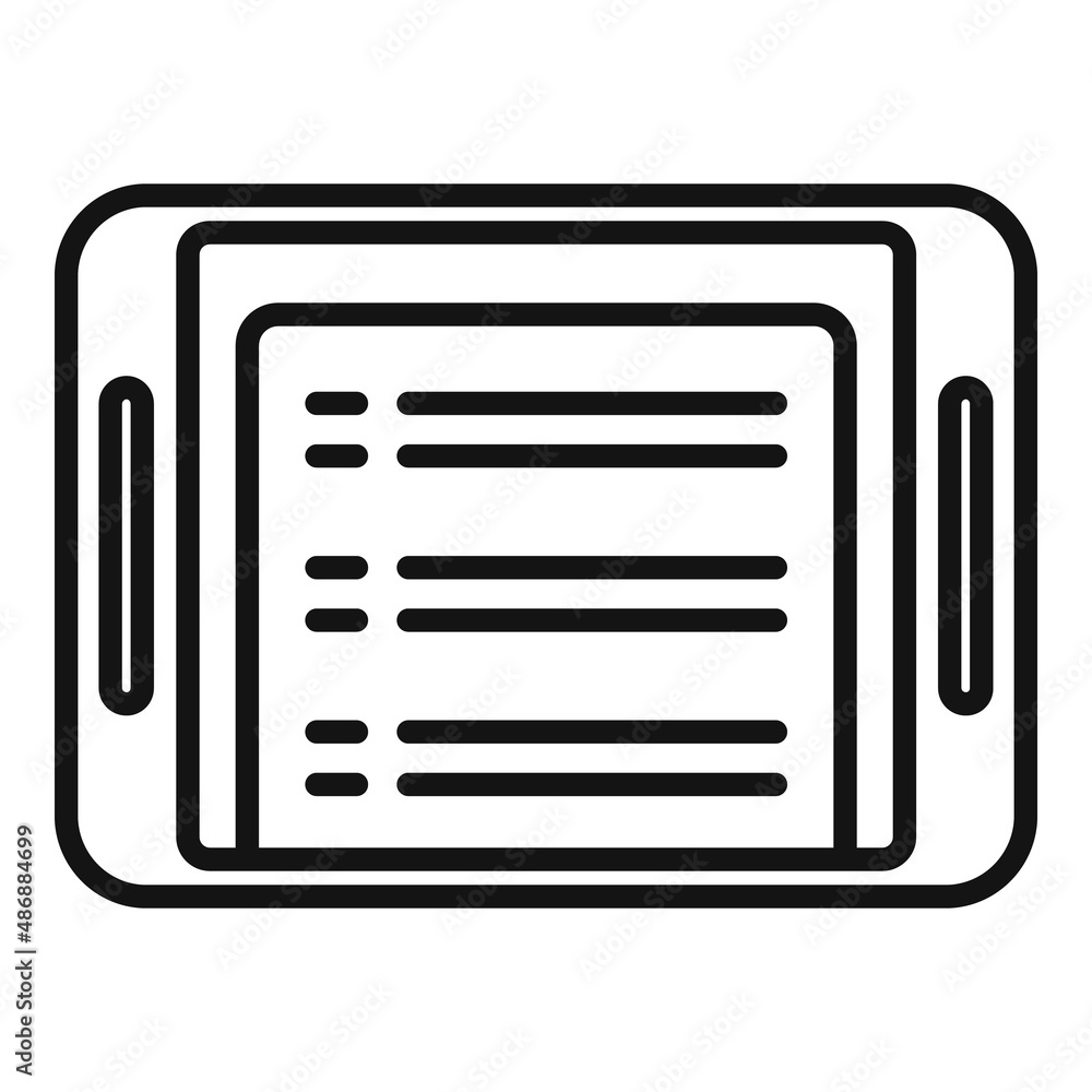 Online task icon outline vector. Test project Online task icon outline vector. Test project