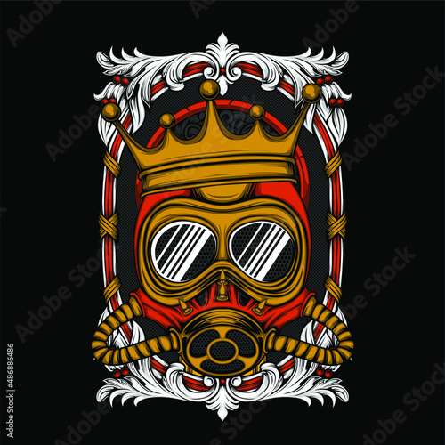 steampunk full face mask illustration