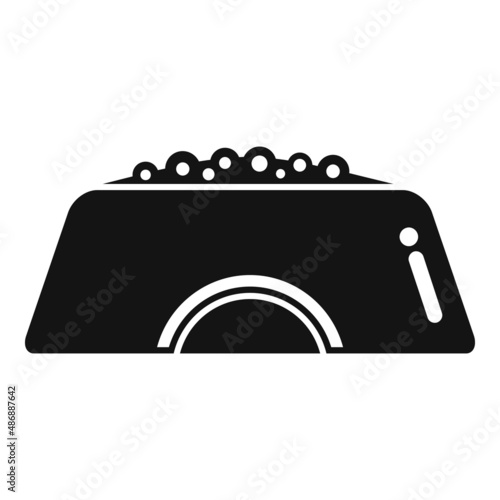 Dog food bowl icon simple vector. Animal feed