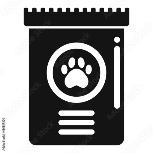 Liquid dog food pack icon simple vector. Animal pet