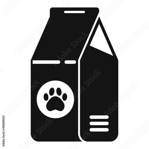 Puppy feed pack icon simple vector. Dog food