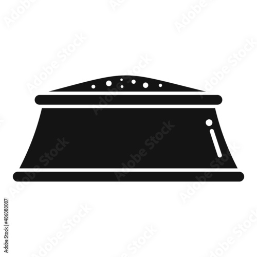 Pet food bowl icon simple vector. Animal food