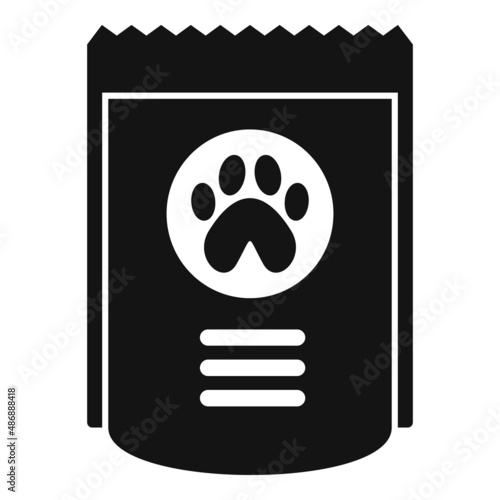 New cookie dog food icon simple vector. Animal feed