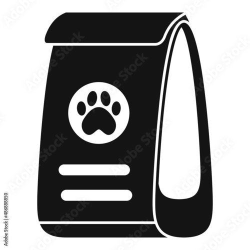 Dog nutrition icon simple vector. Pet food