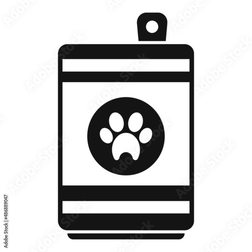 Container dog food can icon simple vector. Pet bowl