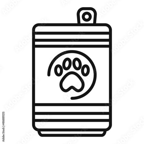 Container dog food can icon outline vector. Pet bowl