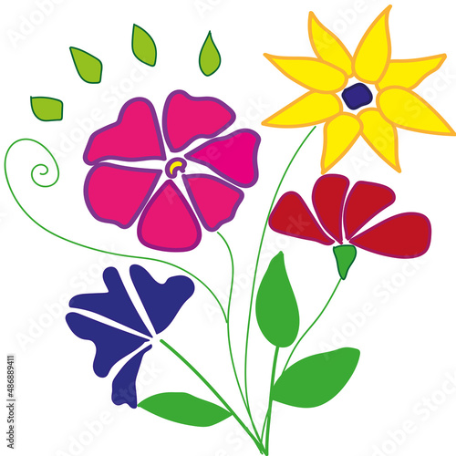 Picture of painted flowers