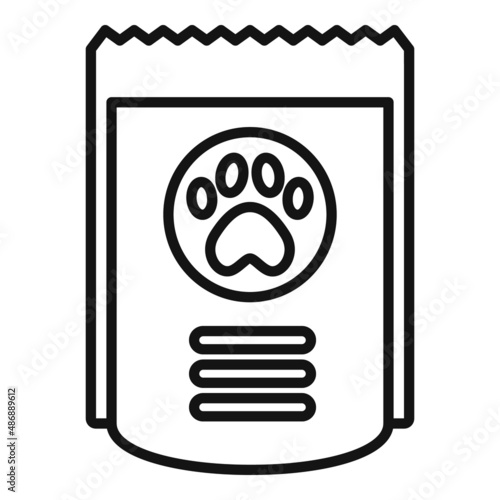 New cookie dog food icon outline vector. Animal feed