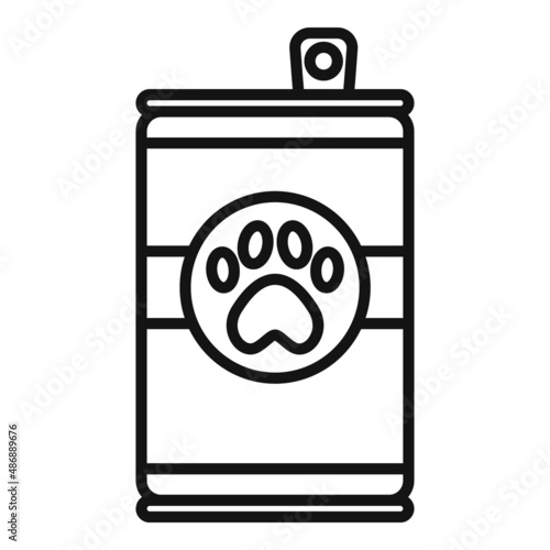 Chicken dog food can icon outline vector. Pet animal