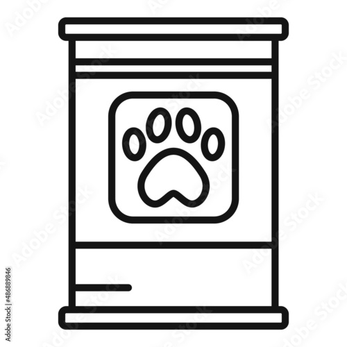 Dog tin can icon outline vector. Animal feed