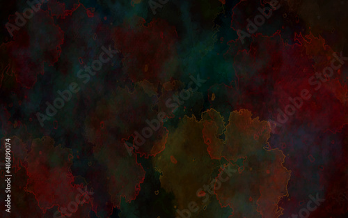 Abstract background Dark grunge red texture concrete abstract macabre black and dark yellow and red colors background for design.