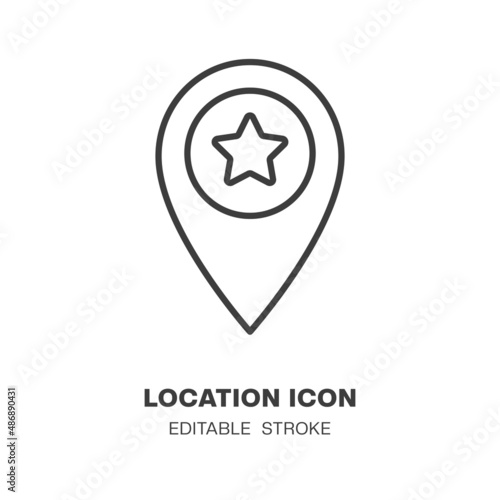 Free Download Location line art icon, Navigation icon. Editable stroke, Vector illustration - GFXLoad
