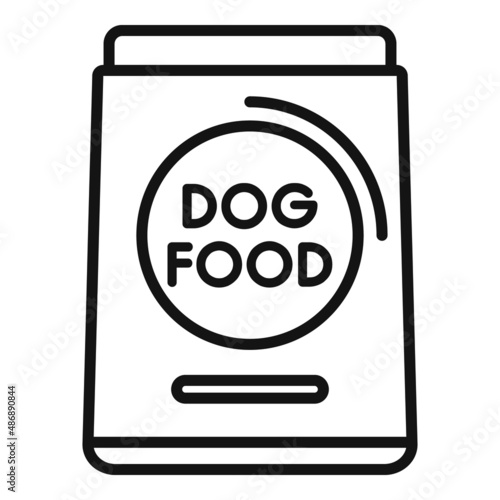 Modern dog food pack icon outline vector. Animal pet