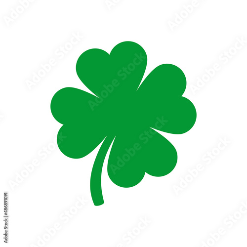 Lucky clover, Four leaf clover icon, Vector illustration